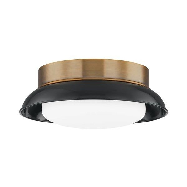 Arnie 2 Light Black Patina Brass Flush Mount | Scout & Nimble