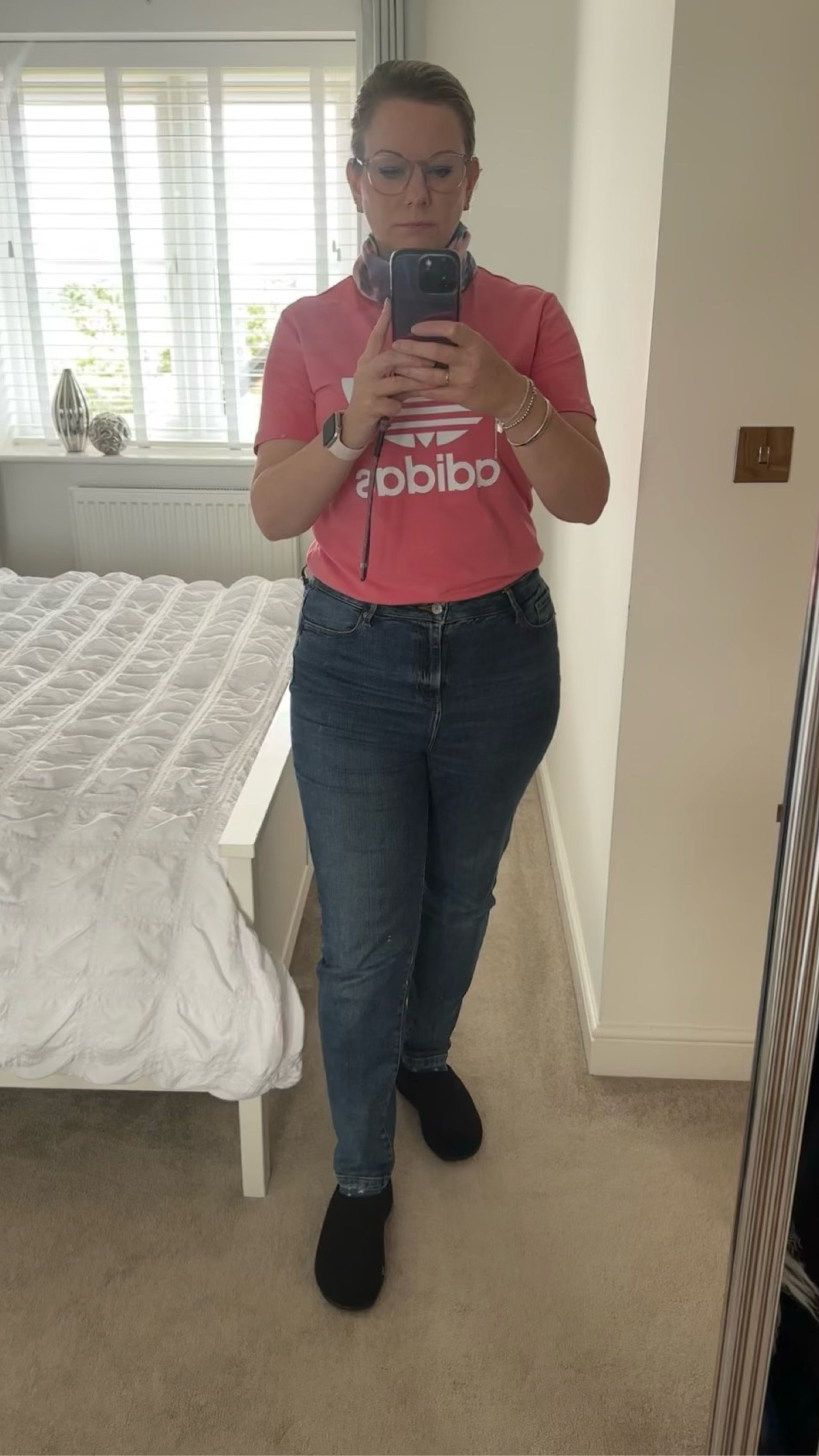 Casual outfit. Pink T-shirt. Mom Jeans. Clog Slippers. Apple Watch. iPhone 14 Pro. Silver Jewellery. Pink Glasses.










#OOTD #adidas #adidaspinktshirt #adidastshirt #pinktshirt #m&s #momjeans #denimnjeans #slippers #clogslippers #blackslippers #apple #applewatch #iphone #iphone14 #iphone14pro #comfy #casual #wfh #hoopearrings #amazonfavourites #amazonfavorites #styledcontent #ltkautumn #ltksummer #ltkmidsize #ltkfitness #ltkshoes #ltkstyletip #ltkbeauty #ltkluxury #earrings #ltkfall #graphictee #graphictshirt #fentybeauty #fentyskin #fitflop #silverjewellery #silverjewelry 

#AugustBrandSpotlight #LTKeurope #LTKuk