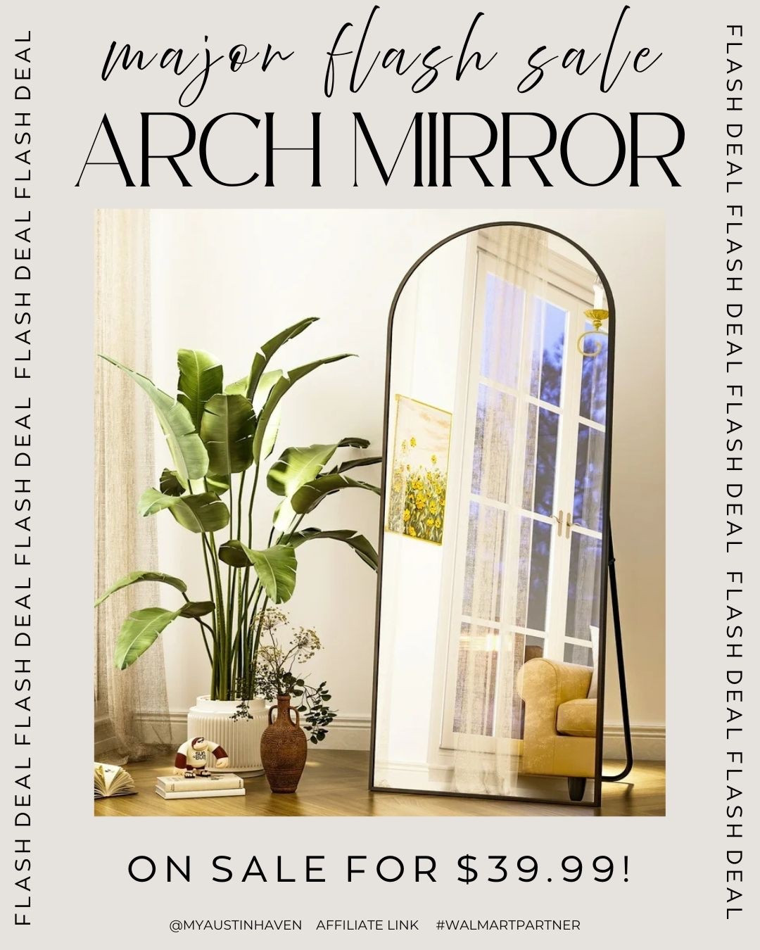 Viral Arch Mirror on Flash Sale for $39.99! ✨👏🏼

Arch mirror, living room decor, walmart home, walmart sale, flash sale 

#LTKFindsUnder50 #LTKHome #LTKSaleAlert