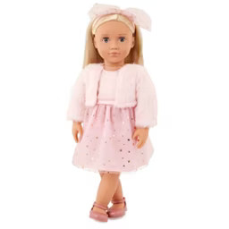 Our Generation Miranda 18" Fashion Doll in Pink Dress Outfit: Blonde Hair, Blue Eyes, Plastic & P... | Target