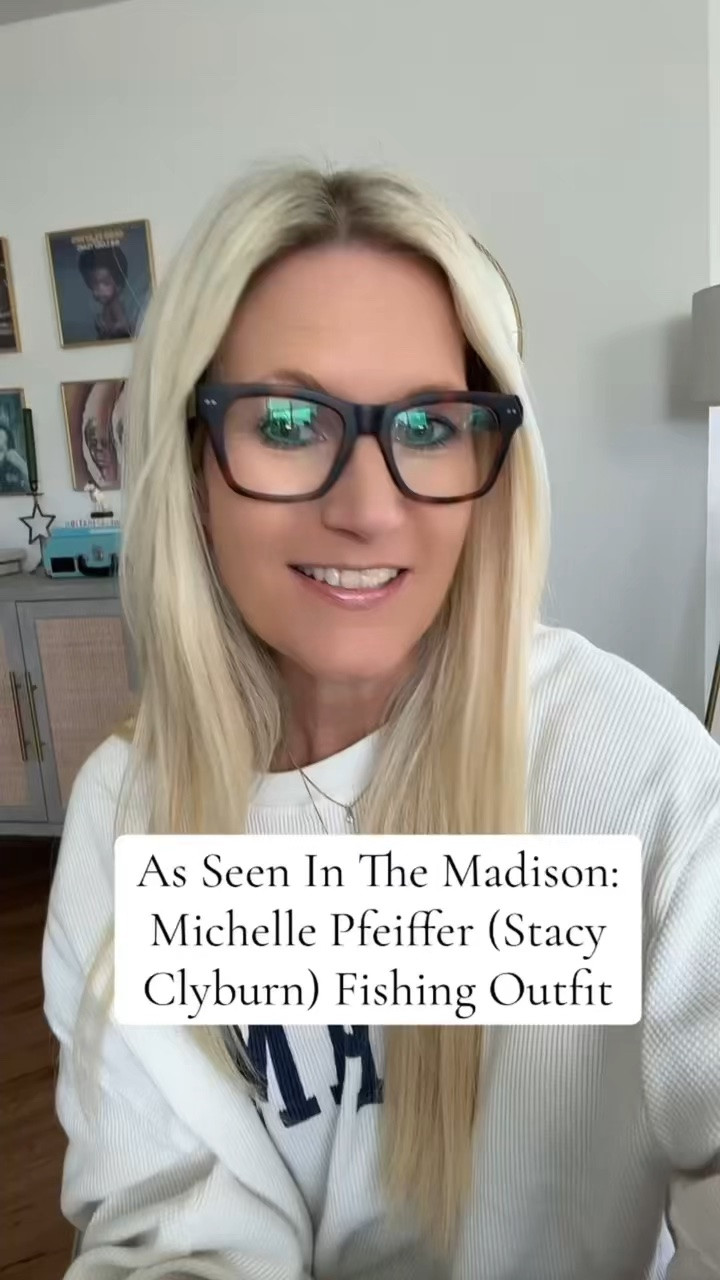 According to the costume designer Emma Potter in an interview with The Set Set, the Filson jacket Stacy wears in the Montana field scenes actually belongs to her husband Preston's wardrobe — she's wearing his jacket. The men's Lined Tin Cloth Cruiser has been relied on by foresters, sportsmen, and tradesmen for over a century.   The olive color does not appear to be in stock but there is a dark brown linked below (first style). I've included dupes or looks inspired by her outfit. The Celine sunglasses she was wearing are sold out but tortoise and black are available. #themadison #celinesunglasses #outdooroutfit #recreatethelook #ltkstyletip

#LTKootd #LTKOver40 #LTKActive