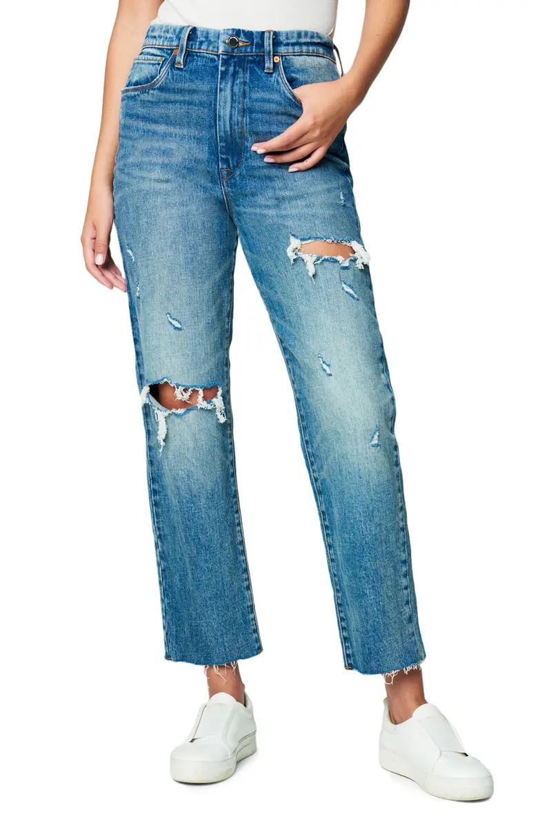 BLANKNYC The Howard Ripped Ankle Straight Leg Jeans | Nordstrom | Nordstrom