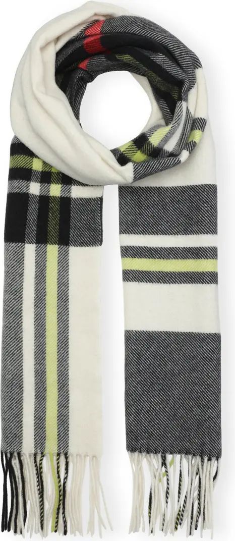 Patterned Recycled Wool Blend Scarf | Nordstrom