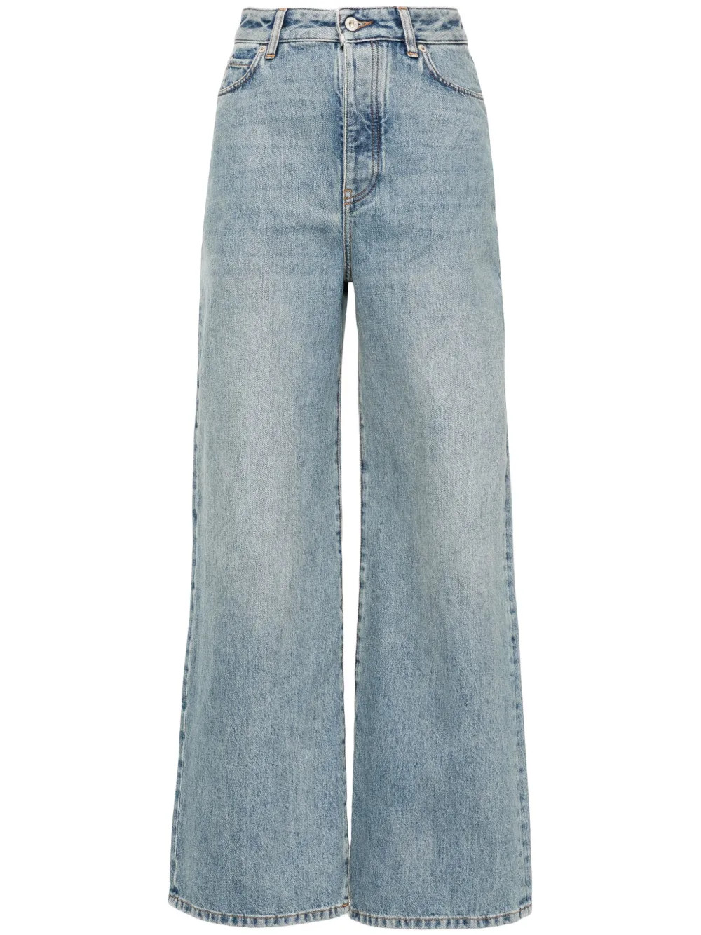 LOEWE high-rise wide-leg Jeans | Blue | FARFETCH BR | Farfetch (BR)