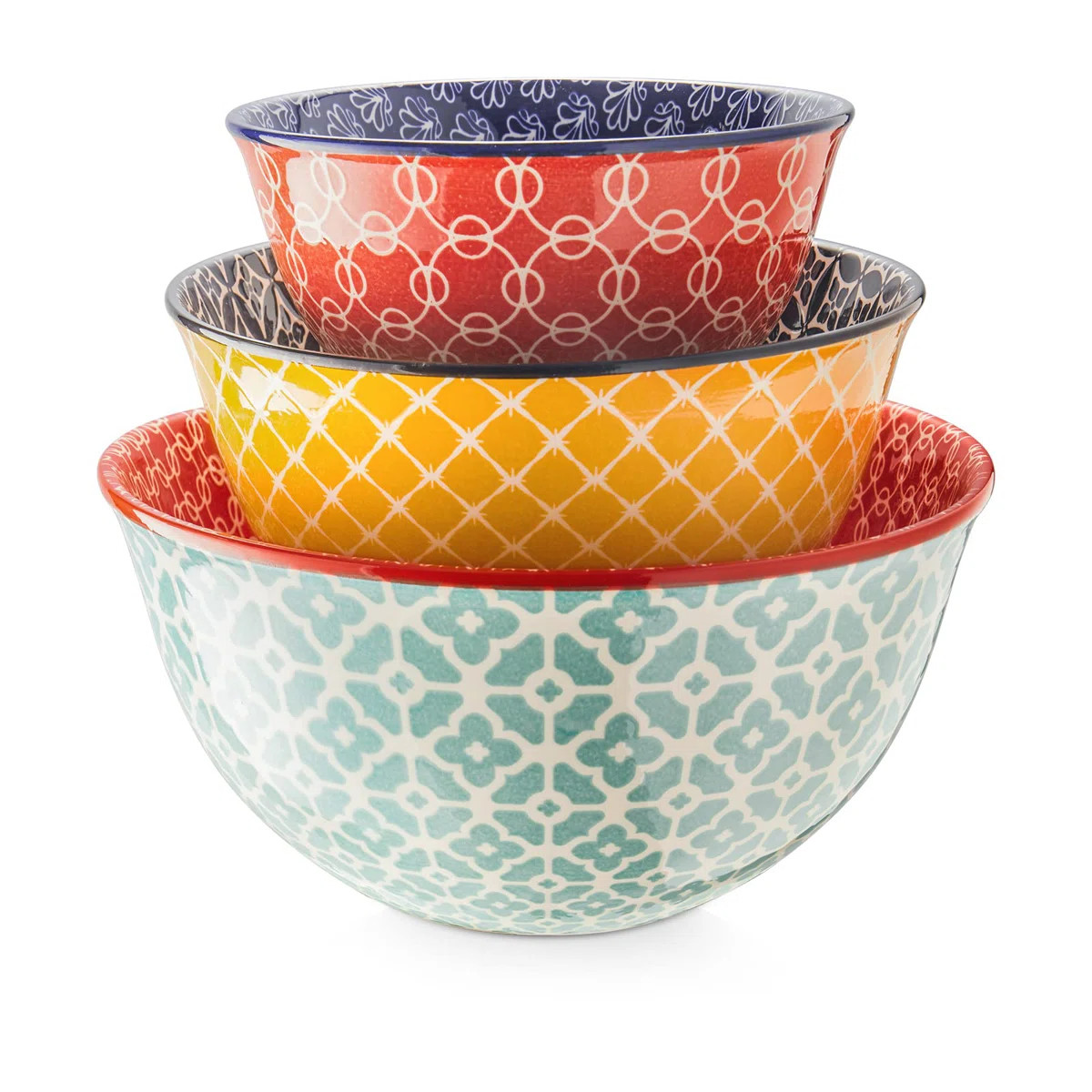Ceramic 3 Piece Mixing Bowl Set | Wayfair North America