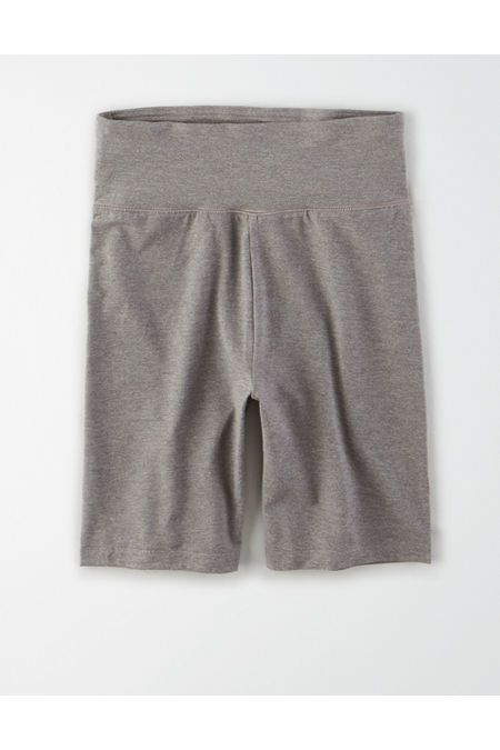 AE Highest-Waisted Wide Waistband Bike Short Women's Gray XS | American Eagle Outfitters (US & CA)