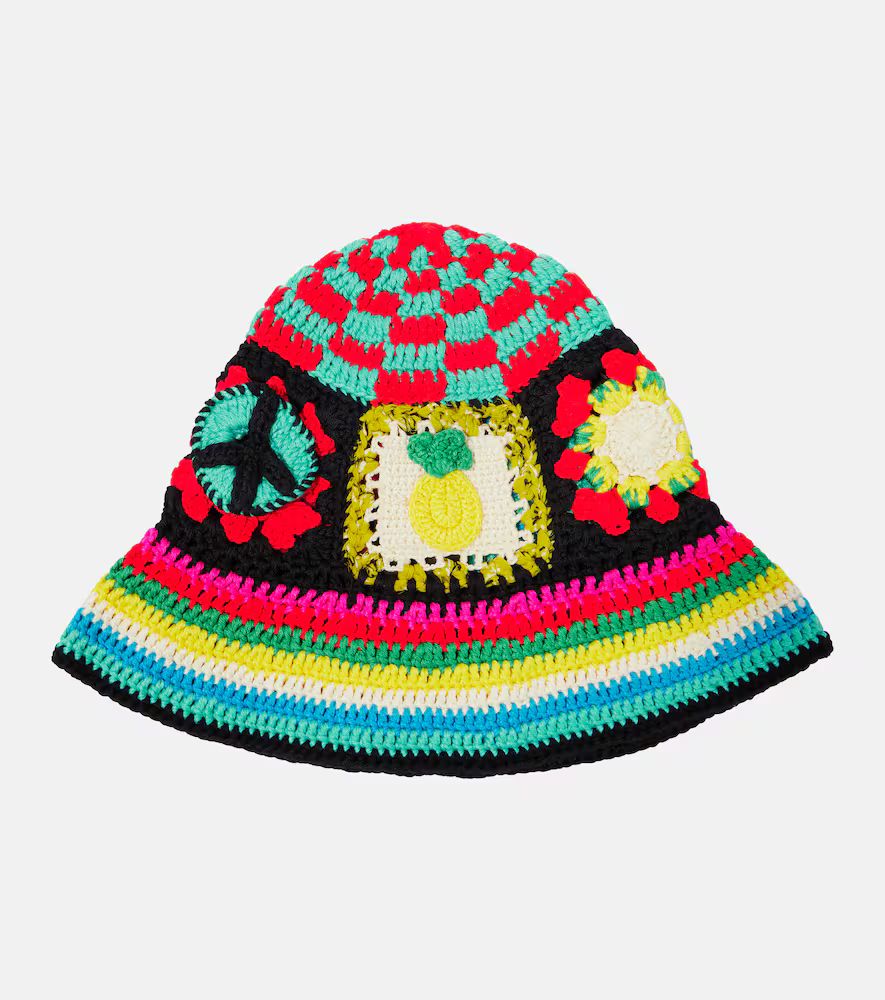 Stay Positive crochet bucket hat | Mytheresa (US/CA)