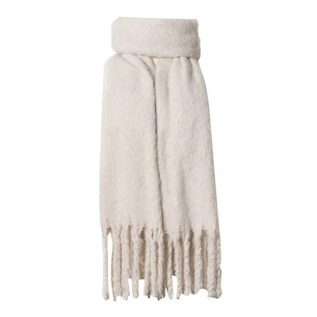 Long Autumn Scarf For Women Pashmina Shawl Solid Tassel Knitting Sexy Regular Dating Scarf | Walmart (US)