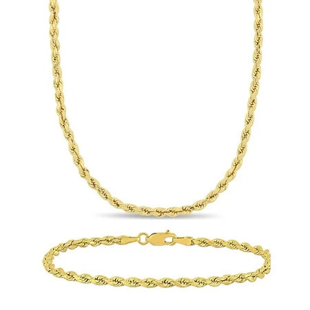 Everly Women s 14k Yellow Gold Bracelet Jewelry Set | Walmart (US)