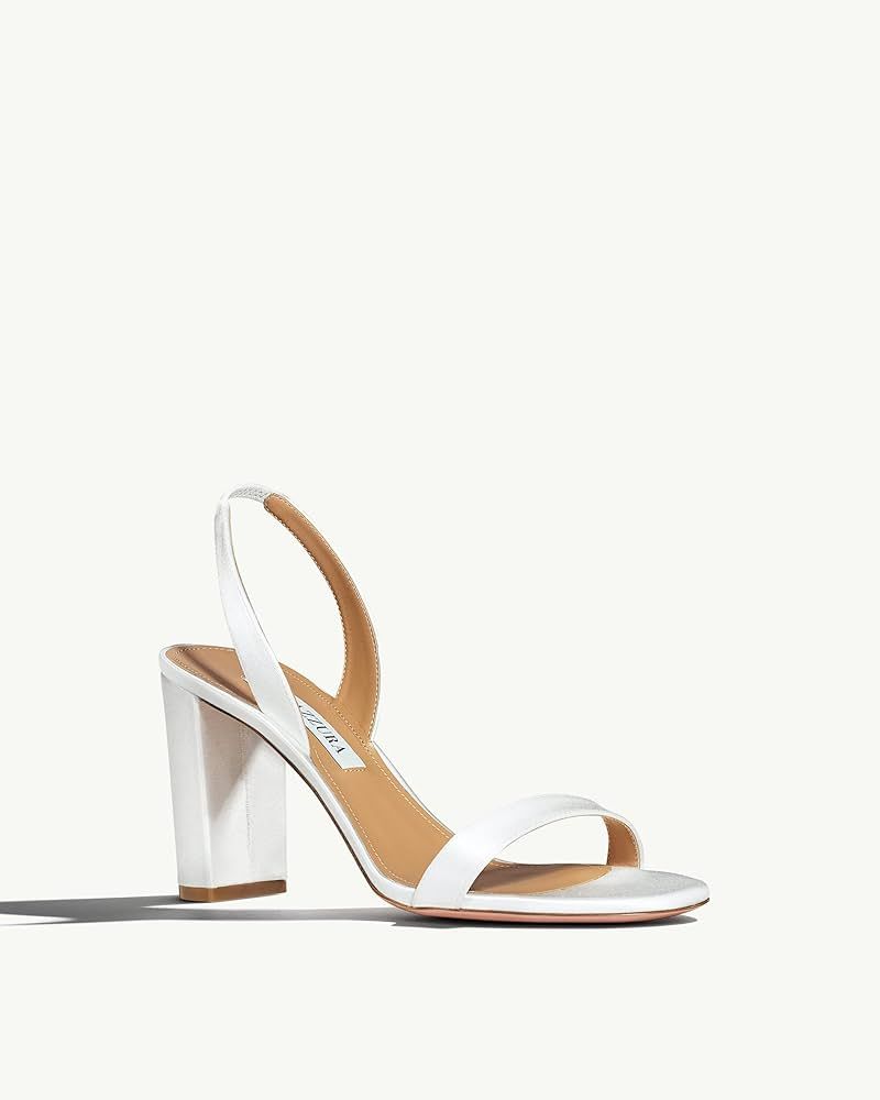 Amazon.com: Aquazzura So Nude Block Sandal 85, White, 10 : Luxury Stores | Amazon (US)