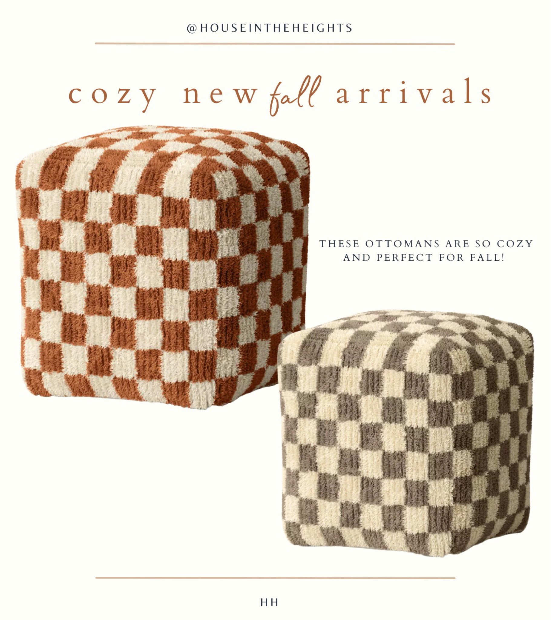 These ottomans are fall magic! Torn on what color I want to get. The mustard/cream might be my first choice. 



#LTKSeasonal #LTKstyletip #LTKhome