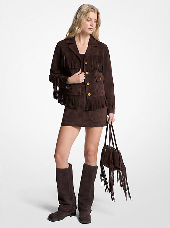 Fringed Suede Jacket | Michael Kors US