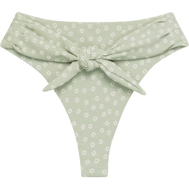 Montce Swim | Women's Jade Floral Paula Tie-Up Bikini Bottom (Florals, Size X-Small) | Maisonette | Maisonette