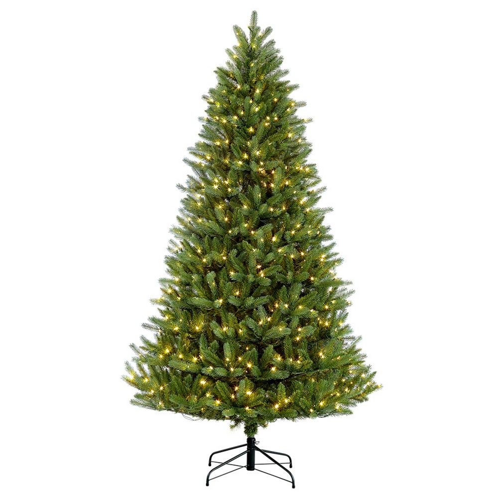 9ft Pre-lit Artificial Christmas Tree Full Geneva Fir - Puleo | Target