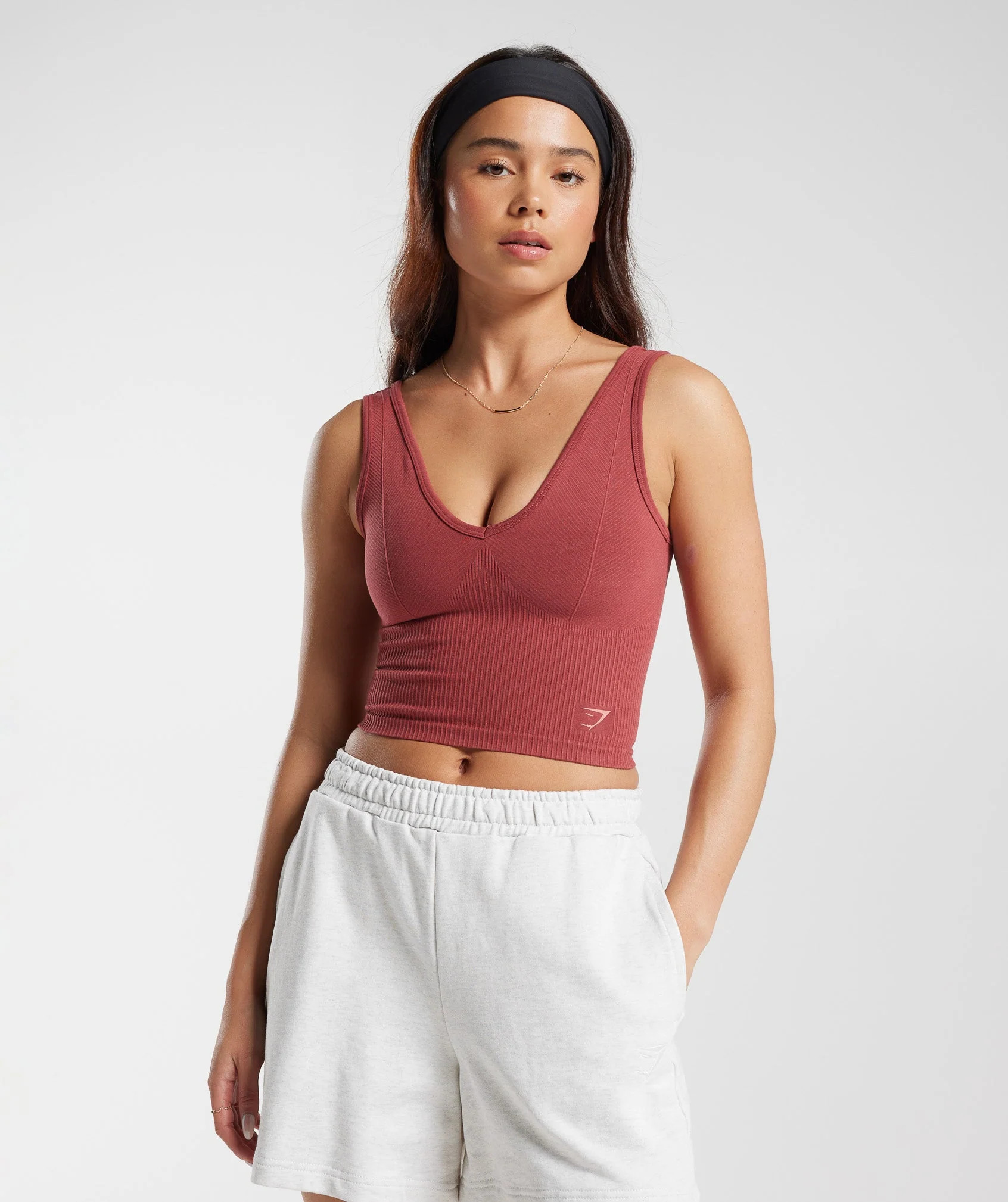 Gymshark Rest Day Seamless Midi Tank - Pomegranate Red | Gymshark US