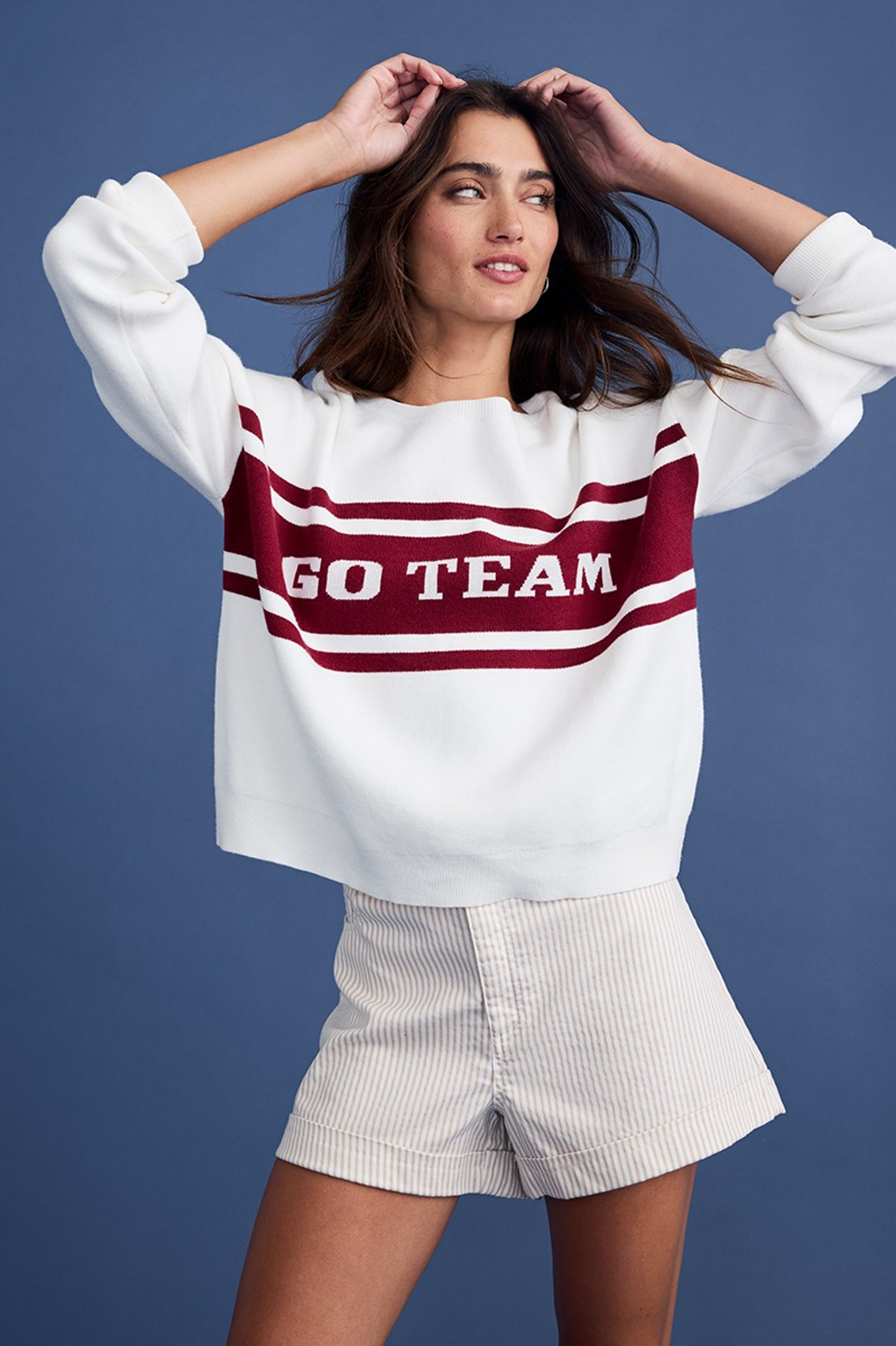 Go Team Pullover Sweater | Francesca's