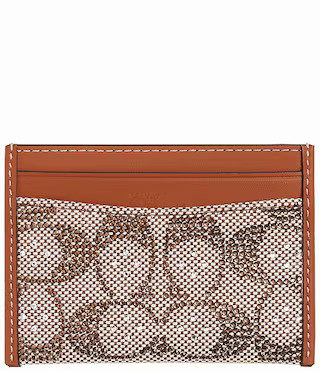 COACH Crystal Signature Jacquard Essential Card Case | Dillard's | Dillard's