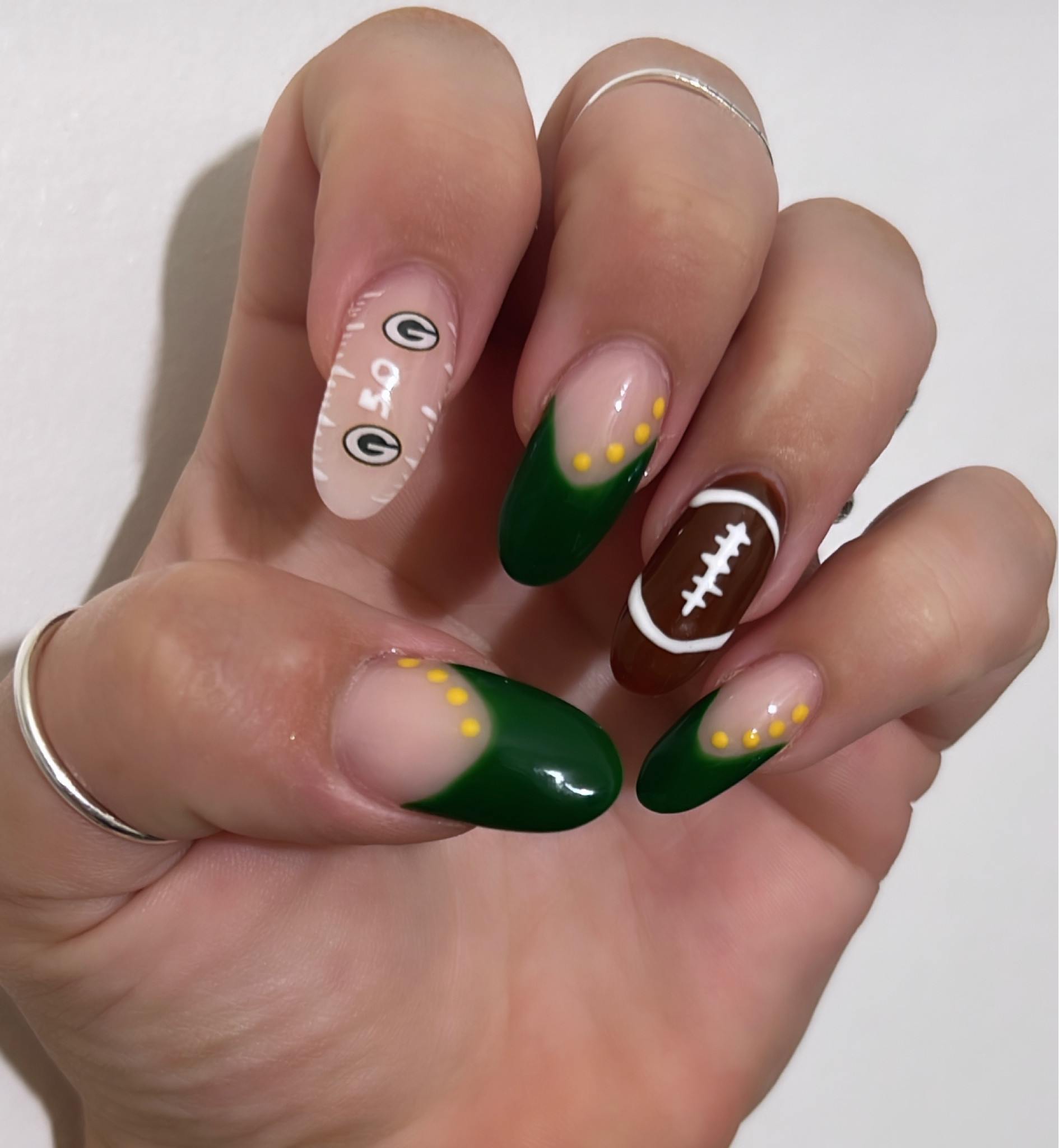 New nails to support my baby boys football team!! Go Pack Go!! 

#LTKunder50 #LTKbeauty #LTKstyletip