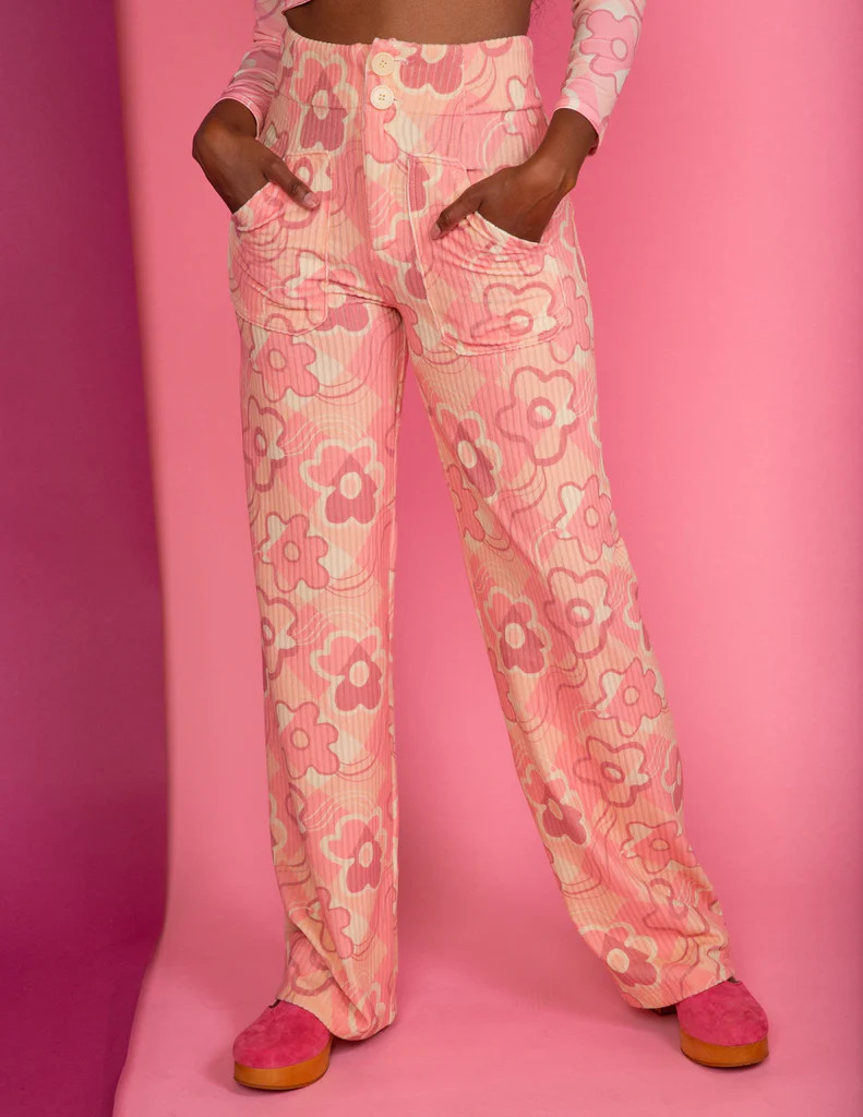 Check Floral Work/Play Pants | Dazey LA