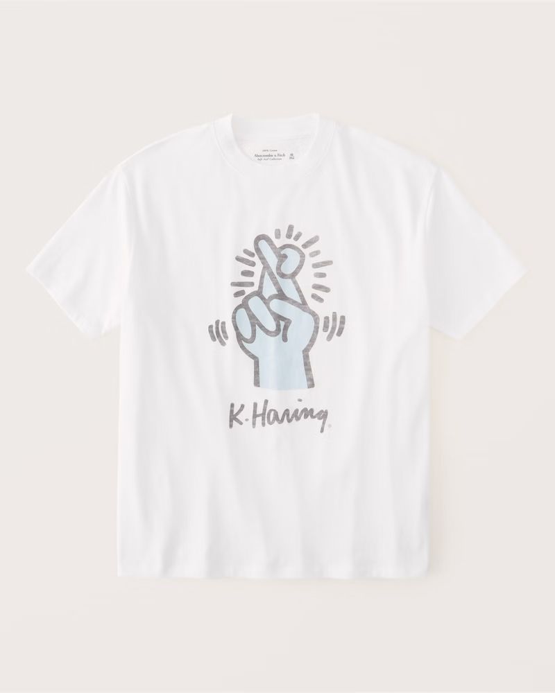 Oversized Boyfriend Keith Haring Graphic Tee | Abercrombie & Fitch (US)