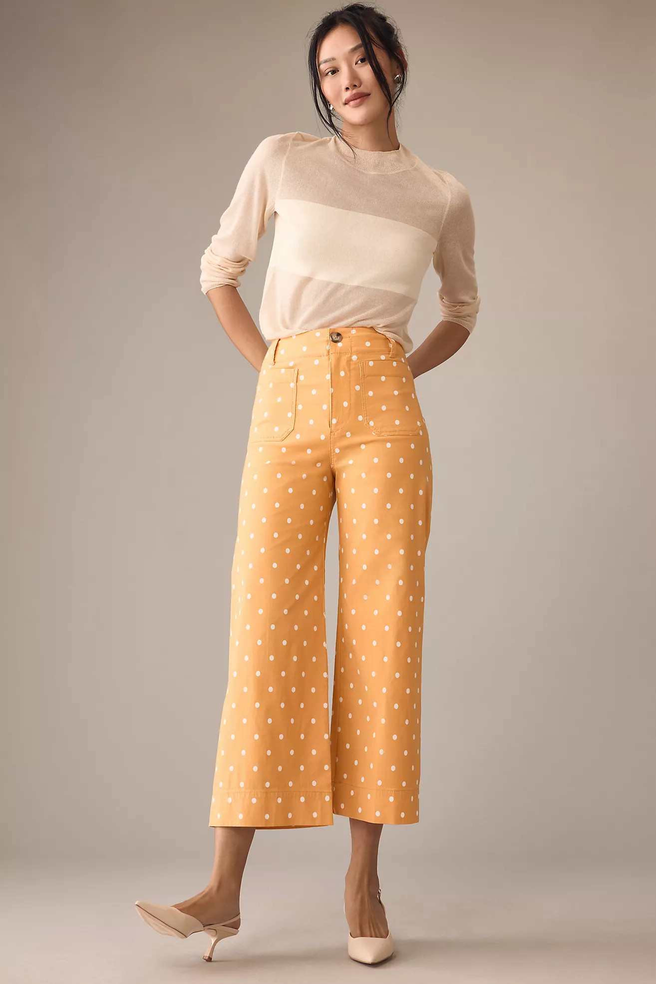 The Colette Cropped Wide-Leg Pants by Maeve | Anthropologie (US)