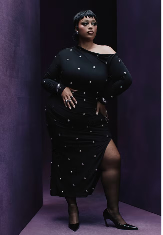 Draped Hardware Fitted Dress | Eloquii