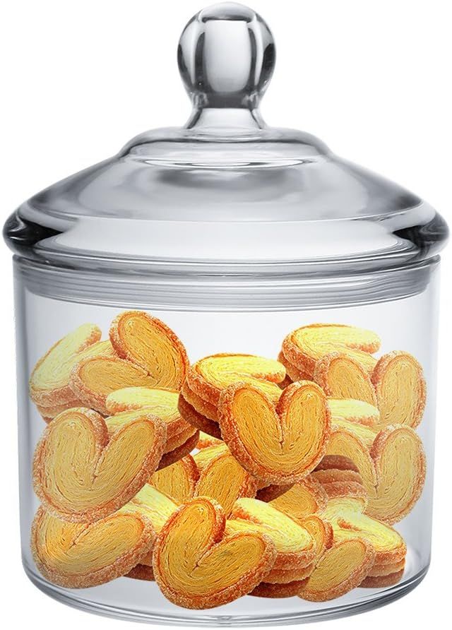 Cookie Jar, Vinkoe Kitchen Clear Acrylic Airtight Jar for Nuts, Cookies, Candy, Chocolate, 40 OZ | Amazon (US)