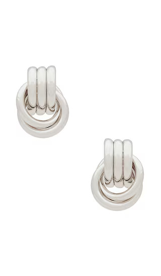 Heaven Mayhem Baby Knot Earrings in Metallic Silver. | Revolve Clothing (Global)