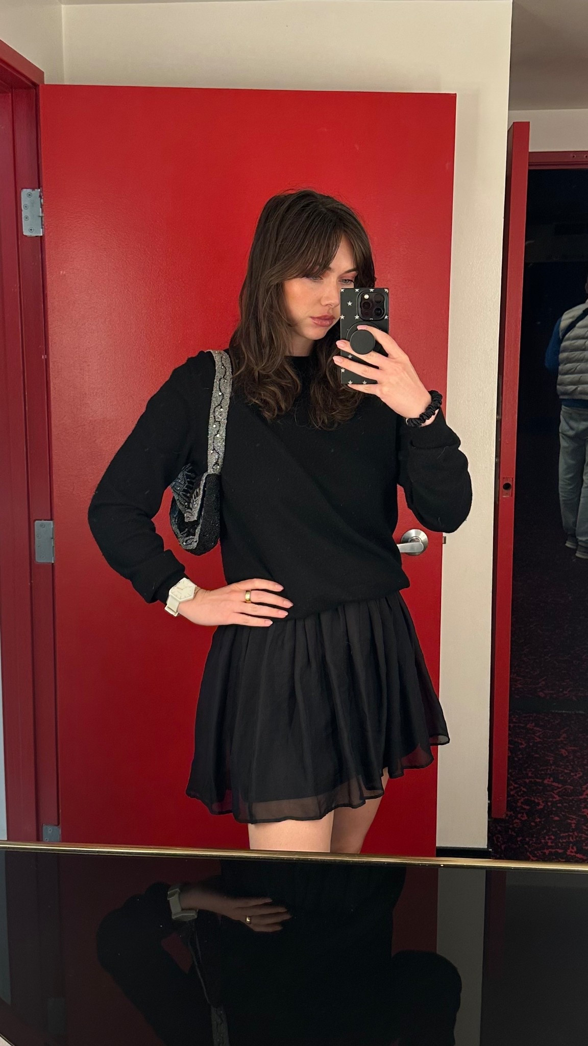 A black sweater and mini skirt will never go out of style. It’s the easiest chic outfit formula — simple, sleek, and instantly put-together. I love how a fitted black knit paired with a mini skirt creates that perfect balance of cozy and polished. Add boots or heels and you can take it from daytime to dinner effortlessly. This gauzy almost tutu style skirt feels very ballerina core to me.


#BlackSweater #MiniSkirtOutfit #AllBlackLook #ChicBasics #FallStyle #WinterOutfitInspo #MonochromeOutfit #SweaterAndSkirt #LTKWinterFashion #CapsuleWardrobe #MinimalStyle #EffortlessOutfits #BlackOnBlack #ClassicStyle 

#LTKSeasonal #LTKHoliday