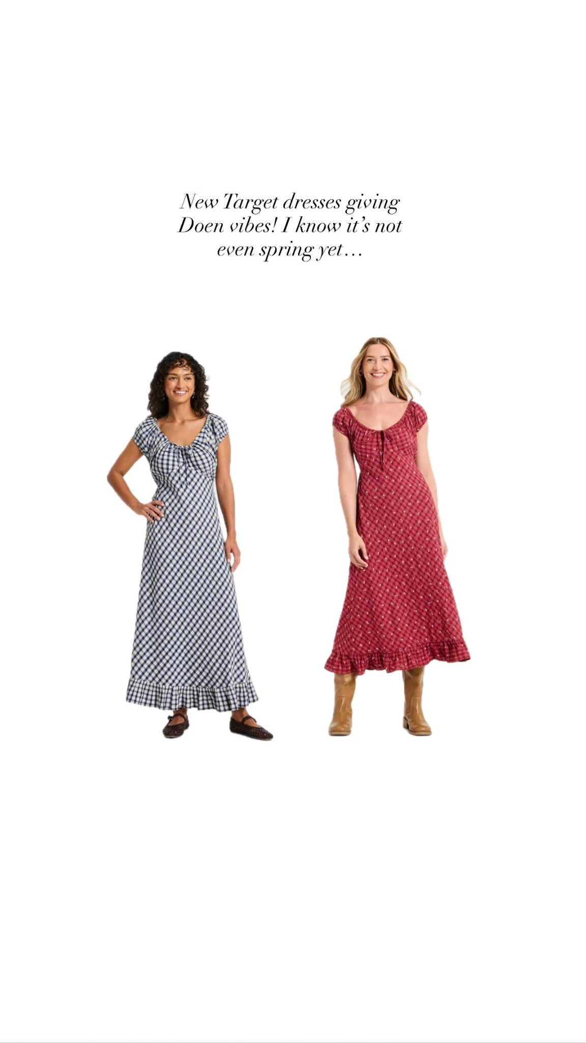 New dresses at Target. They look a lot like Doen. $40

#LTKFindsUnder50 #LTKFindsUnder100