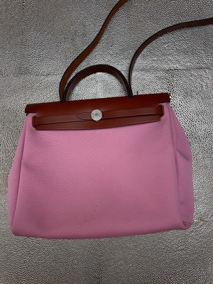 Hermes Herbag Bubblegum pink with brown bag  | eBay | eBay UK