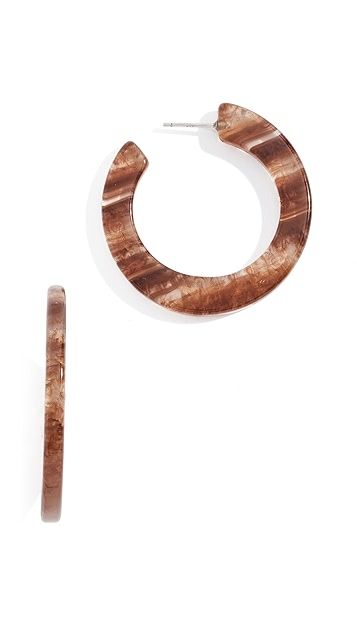 Striped Resin Hoop Earrings | Shopbop