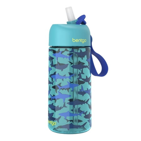 bentgo Kids Shark Plastic Water Bottle 15 oz. (BGKDCP1-SHK) | Walmart (US)