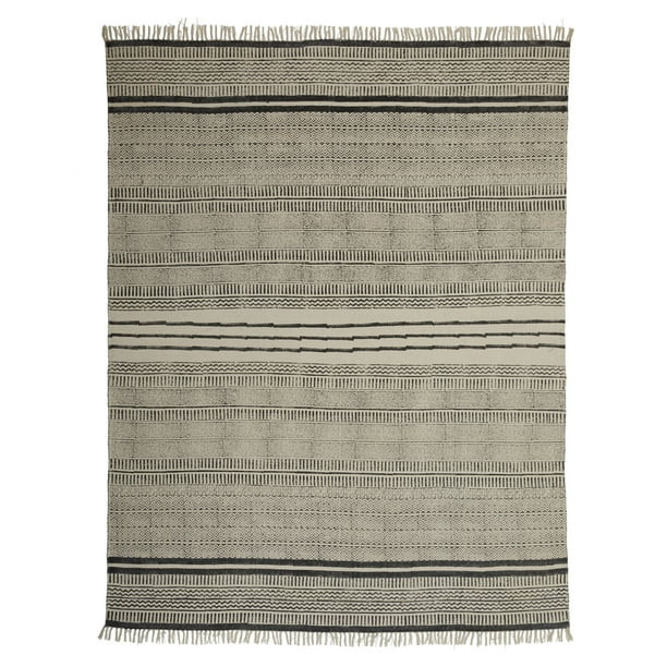 MoDRN Industrial Patterned Lines Flat Weave Area Rug - Walmart.com | Walmart (US)