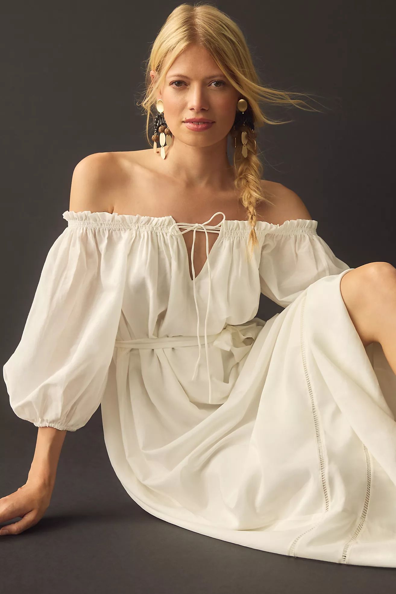 By Anthropologie Off-The-Shoulder Peasant Dress | Anthropologie (US)