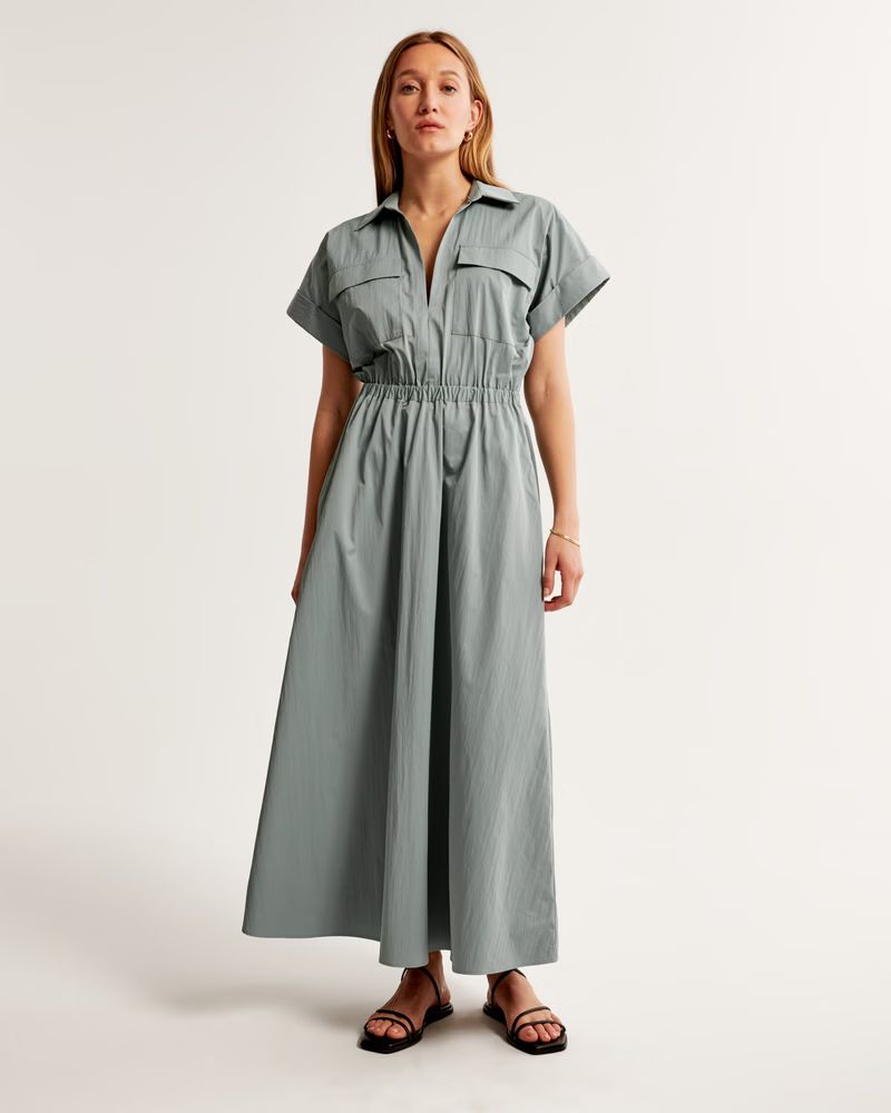 Utility Maxi Shirt Dress | Abercrombie & Fitch (US)