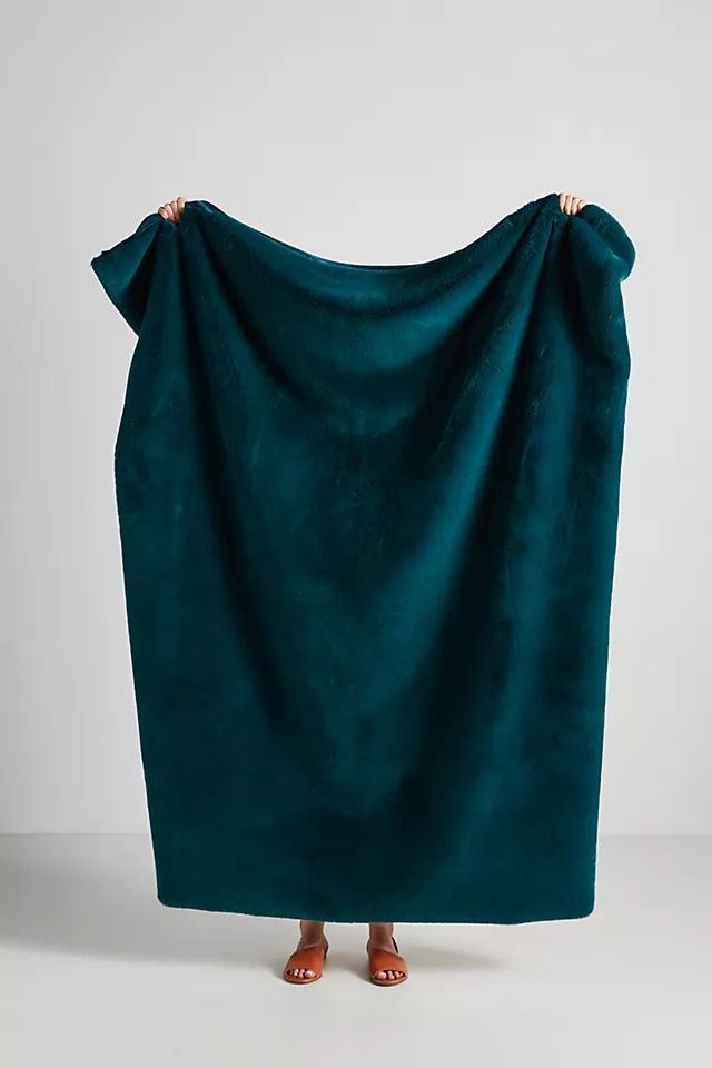 Sophie Faux Fur Throw Blanket | Anthropologie (US)