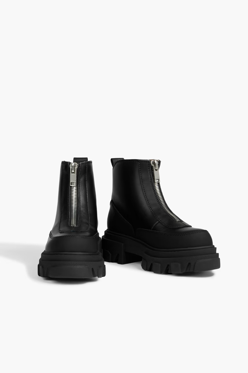 Zip-detailed leather ankle boots | The Outnet (US and CA)