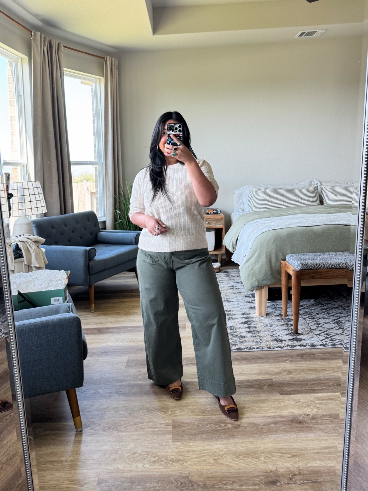 I’m 5’1” size 12, large // SWEATER: large // PANTS: size 12 // FLATS: true to size // discount code: KRIS20

#LTKPetite #LTKMidsize #LTKOver40
