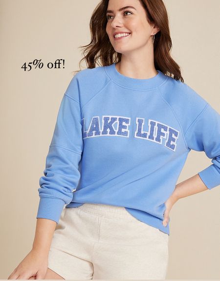 45% off Maurices Lake Life Sweatshirt use code: HURRYUP only until 9pm!! 

#LTKfindsunder50 #LTKover40 #LTKsalealert