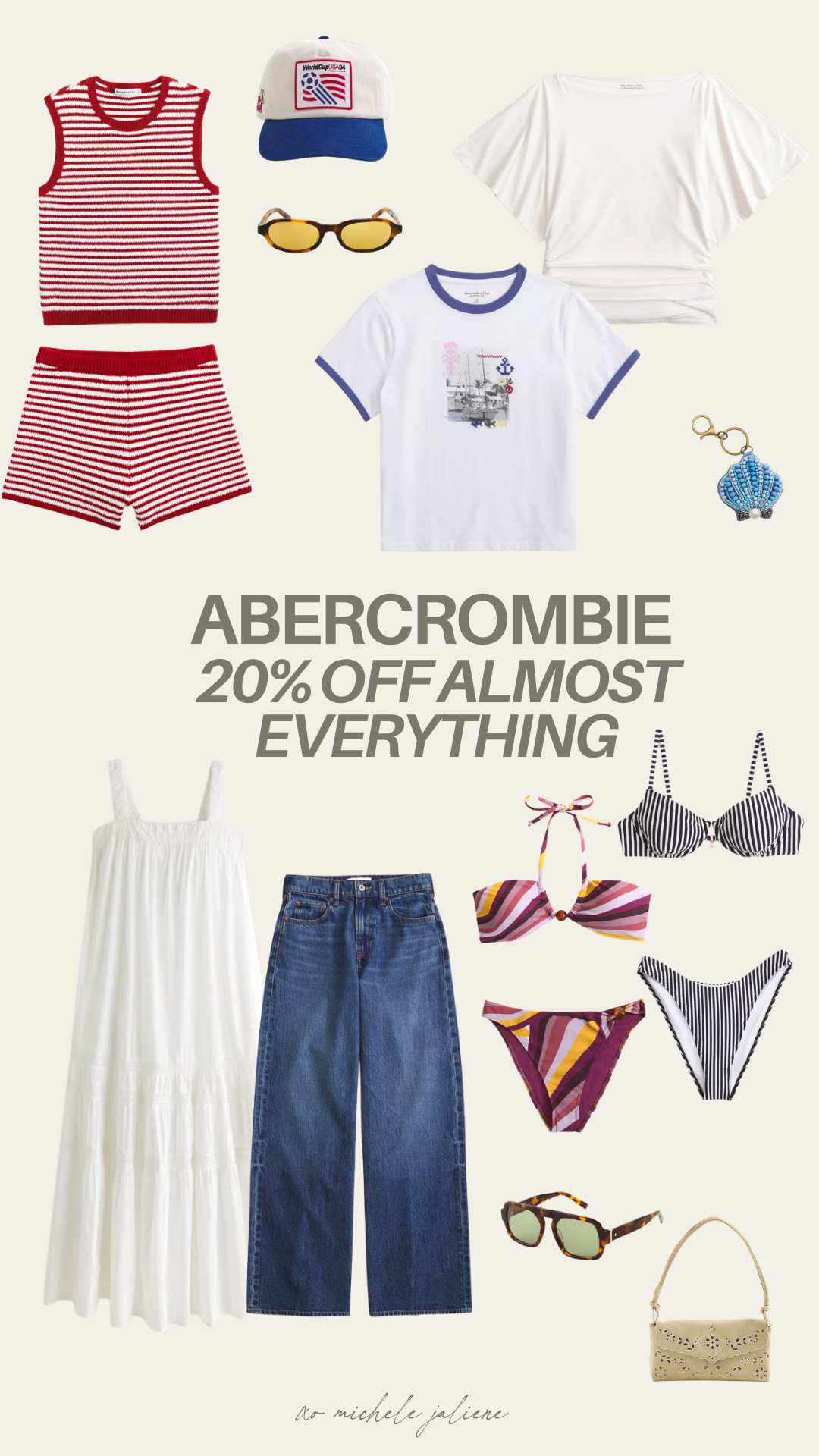 20% off almost everything at abercrombie ❤️

sale alert, watchnow, summer outfits, summer dresses, vacation outfits beach, 4th of july, michele jaliene 

 #LTKSeasonal #LTKSaleAlert