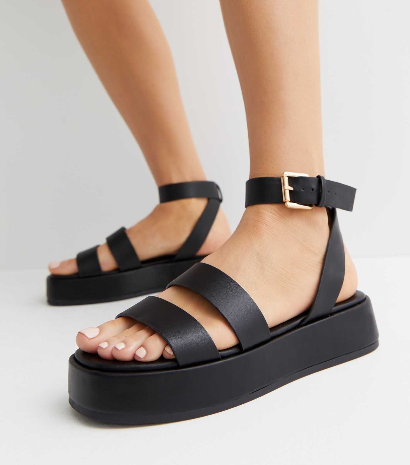 Black Chunky Flatform Sandals
						
						Add to Saved Items
						Remove from Saved Items | New Look (UK)