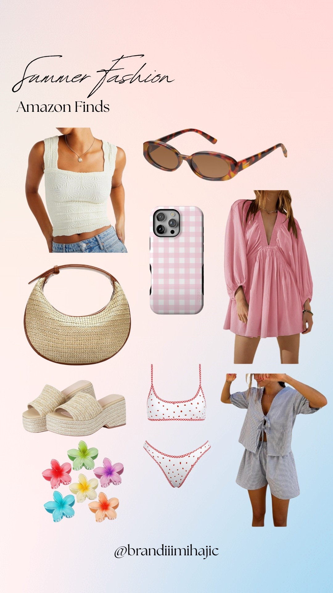cute summer fashion finds from Amazon! haven’t actually bought any of these but have my eye on them!! 

 summer fashion, summer finds, summer outfits, summer dress, summer top, free people top, free people dress, raffia sandals, espadrille wedges, straw bag,

#LTKSummerEdit