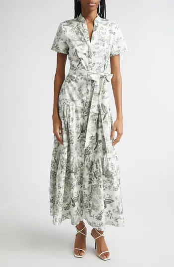 Alice + Olivia Lucy Toile Print Belted Maxi Shirtdress | Nordstrom | Nordstrom