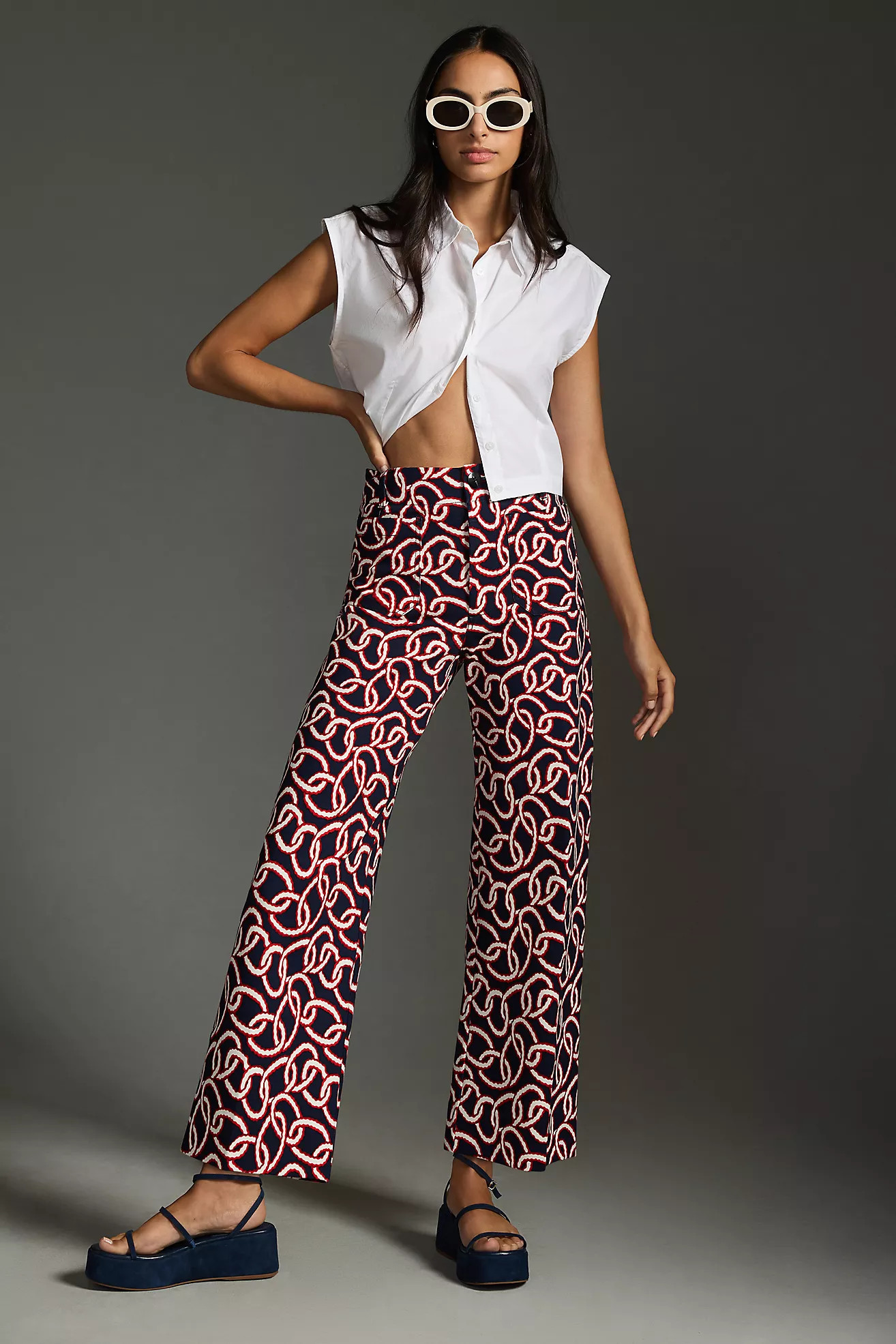 The Colette Cropped Wide-Leg Ponte Pants by Maeve | Anthropologie (US)