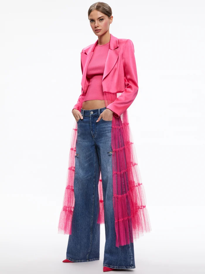 EVERLY TULLE BLAZER | Alice + Olivia