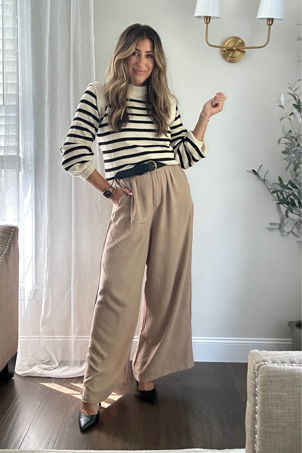 Fall work wear outfit. Wearing a small in sweater and medium in pants. #LTKunder50 

#LTKstyletip #LTKSeasonal