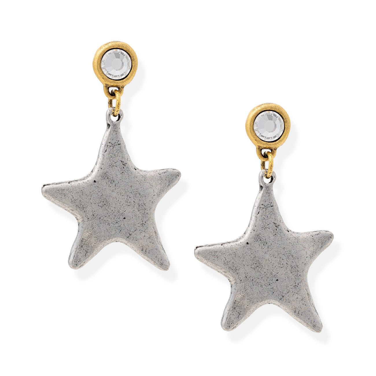 Star Shine Two Tone Earrings | BRACHA