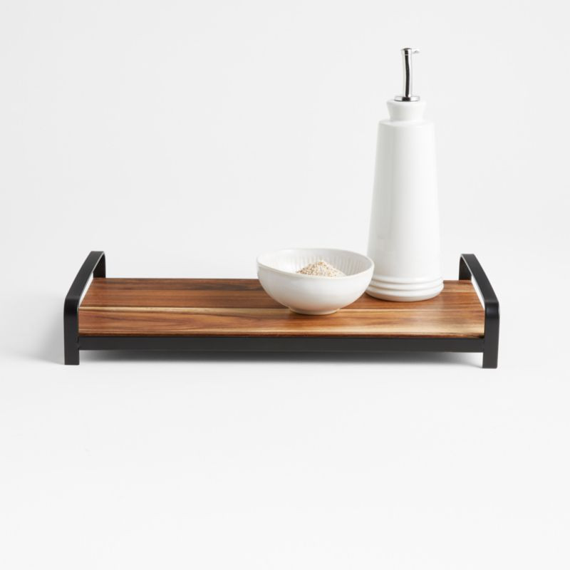 Lee Wooden Countertop Tray + Reviews | Crate & Barrel | Crate & Barrel