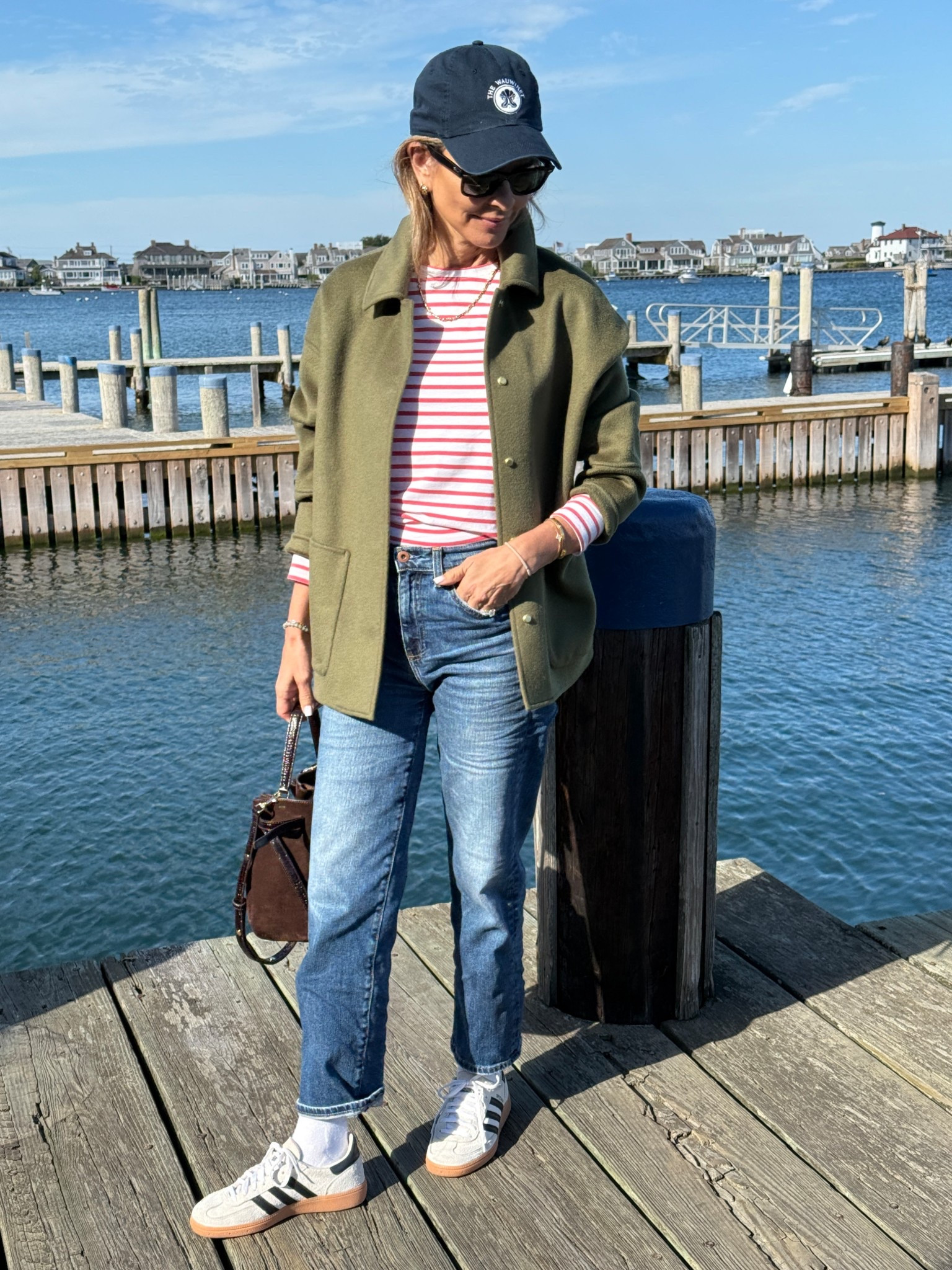 -Alice Walk cashmere care coat in new olive color. She’s a beautiful investment piece. Wearing XS with room to layer under. 
-striped top sz XS 
-Sneakers with support TTS 


#LTKOver40 #LTKStyleTip